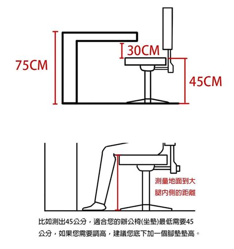 後入位 書桌桌椅高度公式